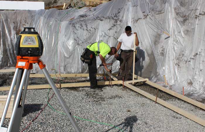 Setup screed boards