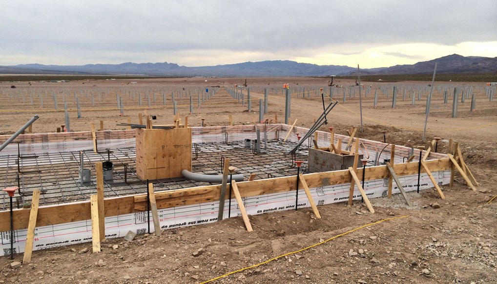 Setting up screed boards, installing Fastfoot