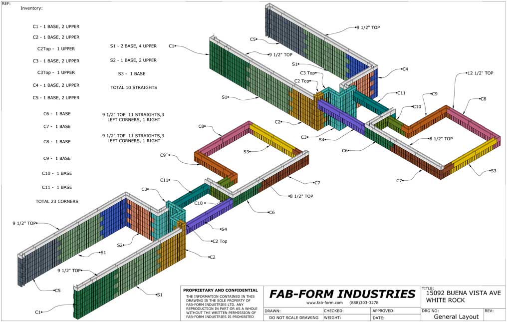 Panel layout drawing