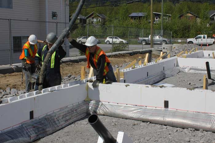 Placing concrete